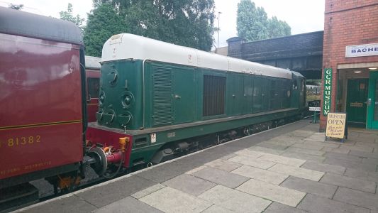Coupled to the 1615 service ready to leave Loughborough. - Photo by James Whincup