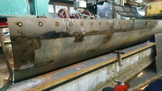 D5830 boiler roof with new piece of metal welded in. Photo by Steve Rowston