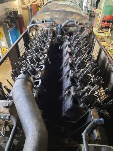 D5830 top of the power unit with cylinder heads still in situ. Photo by James Whincup