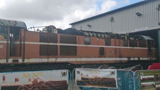D5830 without its roof is ready to go back into the shed ready for work to continue. Photo by Steve Rowston.