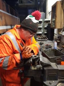 The cylinder head to block water elbows have started to be cleaned and gaskets removed. Photo by James Whincup