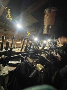 Liner being craned into position. Photo by Paul Seaman