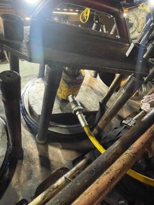 Liner being jacked down. Photo by Paul Seaman