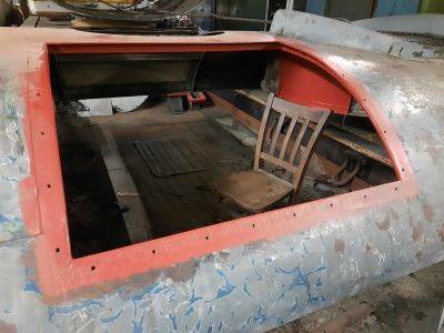 The hole in the roof where the fuel tank lives. Photo by James Whincup