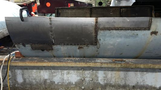 New steel after rolling to correct profile and tack welded into place. Photo by Steve Rowston