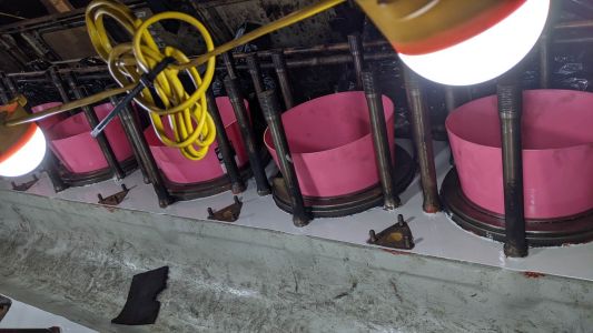 Where the cylinder heads sit, these have been painted in gloss. Photo by James Whincup