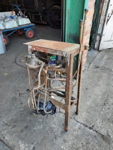 The brake frame stripped of paint. Photo by James Whincup