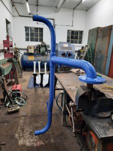 Coolant pipe after painting. Photo by James Whincup