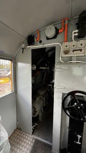 31210 cab during cleaning. Photo by Georgia Williams