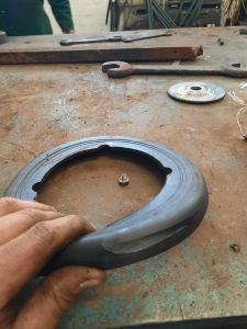 The torn brake cylinder seal. Photo by James Whincup