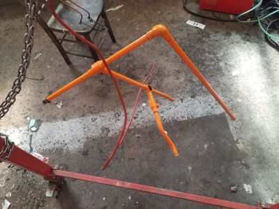 Electrical conduit for the brake frame was painted in gloss. Photo by Libby Whincup