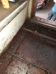 The leaking pipe when the straight air was applied in no.2 cab. Photo by James Whincup