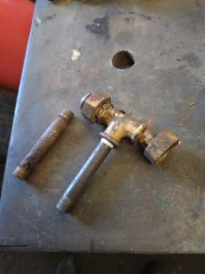One of the t pieces from under the driver seat in no.1 cab ready for refitting. Photo by Steve Rowston