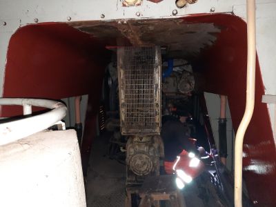 The radiator tunnel has a coat of primer after being stripped of paint. Photo by James Whincup