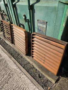 Cleaned and prepped bodyside grills. Photo Antony Jolly
