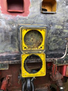 High intensity light removed and the body prepped for paint. Photo Latham King