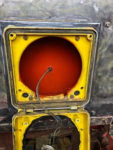 High intensity light removed and the body painted in paint. Photo Latham King