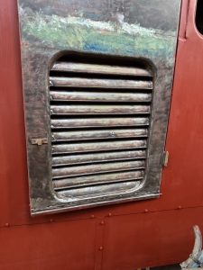Engine room door grill repairs complete. Photo by I W Locomotive Fabrication Limited