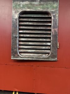 Engine room door grill repairs complete. Photo by I W Locomotive Fabrication Limited