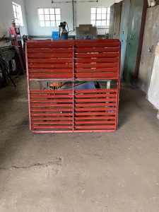 'A' side radiator grill after its primer coat. Photo by James Whincup