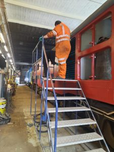 'A' side radiator grill just after refitting and bolts being fitted. Photo by Libby Whincup