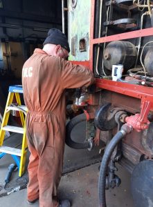 The broken bolt being drilled out of the multi working socket. Photo by James Whincup